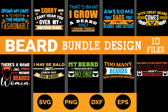 10 Funny Beard Silhouette T-shirt Design Review