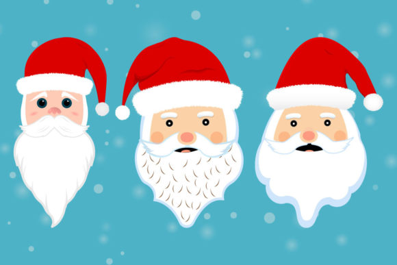 Christmas Santa Face Vector Snow Fall Review