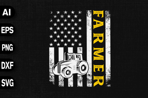 Farmer Tractor American USA Flag Review