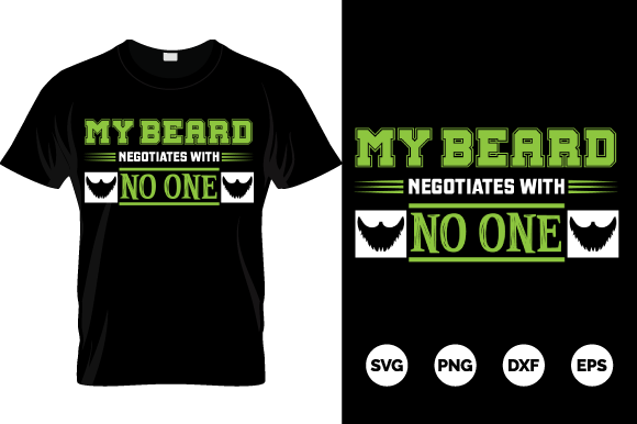 Funny Beard Silhouette T-shirt Design Review