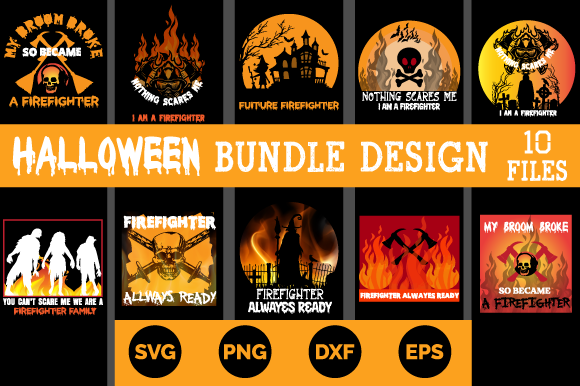 Halloween Firefighter T-shirt Design 10 Review