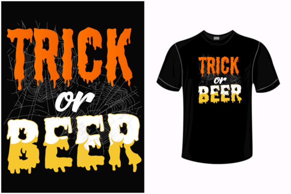 Halloween T-shirt Design-Trick or Beer