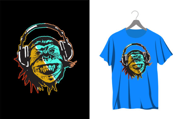 Illustration Monkey Listening to Music Review