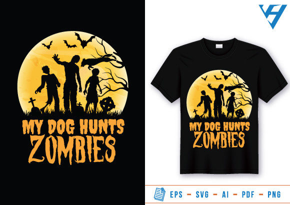 My Dog Hunts Zombies T-shirt Design Review