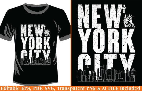 Typography T-shirt Design New York City Review