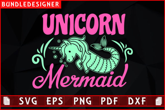 Unicorn Mermaid-Svg Vector Quotes Design Review